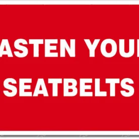Fasten Your Seatbelts Red Wall Window Car Vinyl Sticker