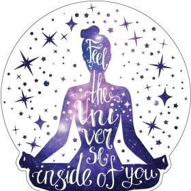 Feel The Universe Inside Of You Meditation Spiritual Yoga Inspiration Chakra Healing Zen Motivational Inner Peace vinyl sticker