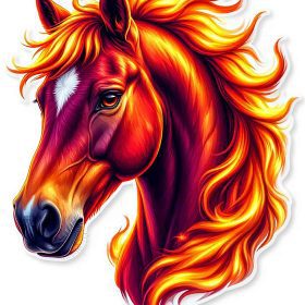 Fire Horse Logo vinyl sticker printed decal