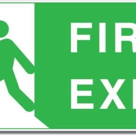 Fire Exit Sign Wall Window Car Vinyl Sticker