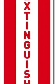 Fire Extinguisher Below Arrow Sign Wall Window Vinyl Sticker