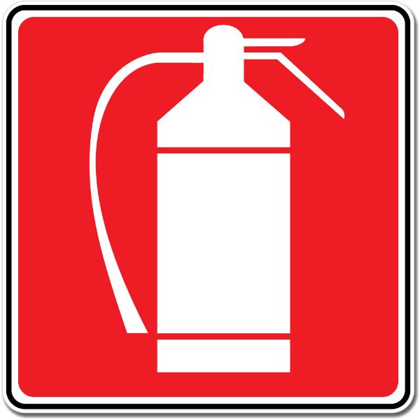 Fire Extinguisher Sign Wall Window Car Vinyl Sticker Decal