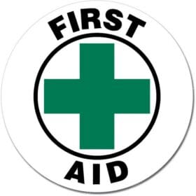 First Aid Cross Round Sign Wall Window Car Vinyl Sticker Decal