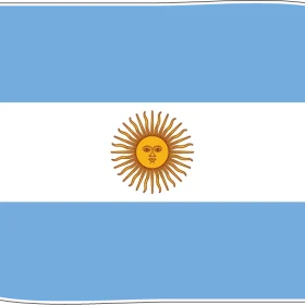 Argentina Flag Sun of May Leaf Shape Art vinyl sticker