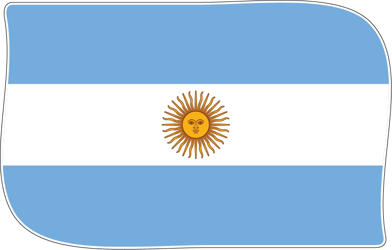 Flag_of_Argentina Argentina Flag Sun of May Leaf Shape Art vinyl sticker