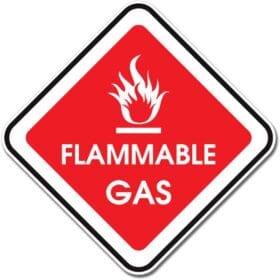 Flammable Gas Sign Wall Window Car Vinyl Sticker Decal