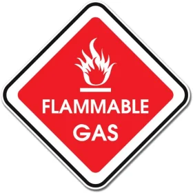 Flammable Gas Sign Wall Window Car Vinyl Sticker Decal