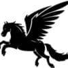 Flying Pegasus Horse with Wings Cut Out Vinyl Decal