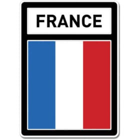 France Crest Flag Black Wall Window Car Vinyl Sticker