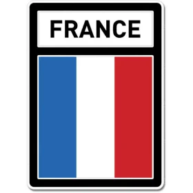 France Crest Flag Black Wall Window Car Vinyl Sticker