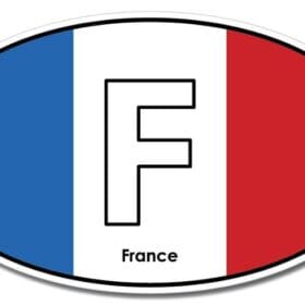 France Oval Euro Flag Wall Window Car Vinyl Sticker Decal