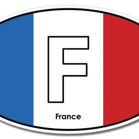 France Oval Euro Flag Wall Window Car Vinyl Sticker Decal