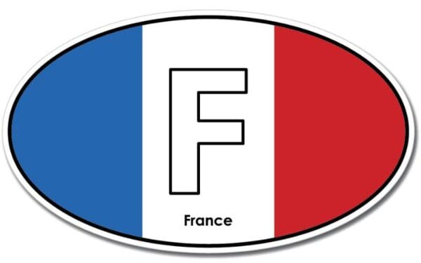 France Oval Euro Flag Wall Window Car Vinyl Sticker Decal