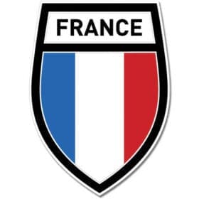 France Shield Crest Black Wall Window Car Vinyl Sticker