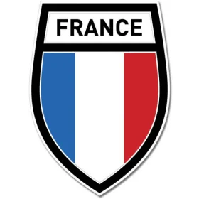 France Shield Crest Black Wall Window Car Vinyl Sticker
