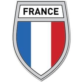 France Shield Crest Silver Wall Window Car Vinyl Sticker Decal
