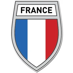 France Shield Crest Silver Wall Window Car Vinyl Sticker Decal