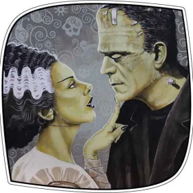 Frankenstein Monster And His Bride vinyl sticker