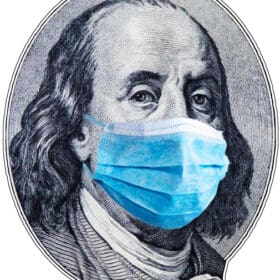 Franklin in mask