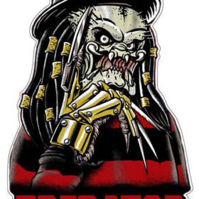 Fredator - Predator And Freddy Krueger In One Shot Horror Fun Art vinyl sticker