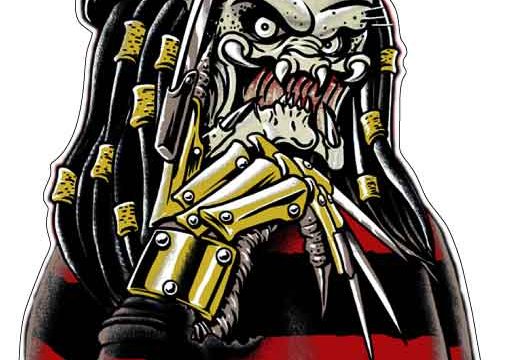 Fredator - Predator And Freddy Krueger In One Shot Horror Fun Art vinyl sticker