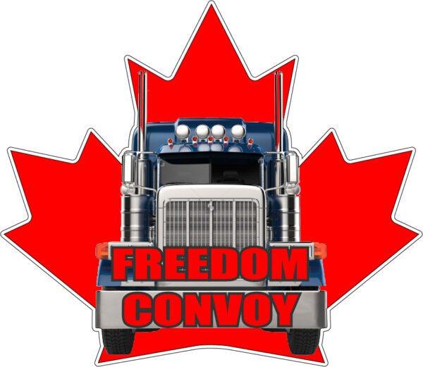 Canadian Freedom Convoy Logo Truckers Protests In Ottawa Vinyl Sticker