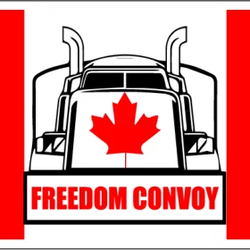 Freedom Convoy Support Canadian Flag Maple Leaf vinyl sticker