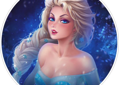 Frozen Elsa Disney Princess Snow Queen Magical Winter Wonderland Fan Art Vinyl Sticker