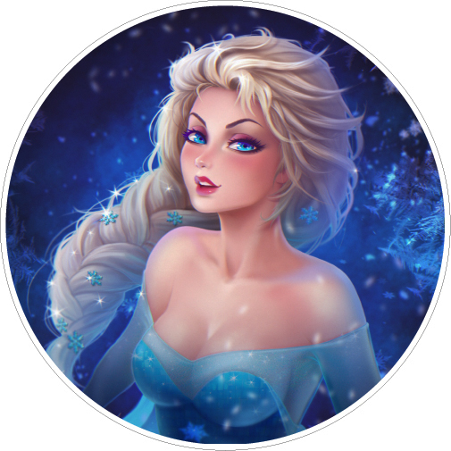 Frozen Elsa Disney Princess Snow Queen Magical Winter Wonderland Fan Art Vinyl Sticker