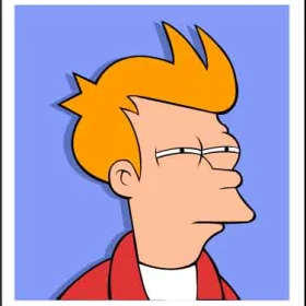 Fry Futurama Movie vinyl sticker