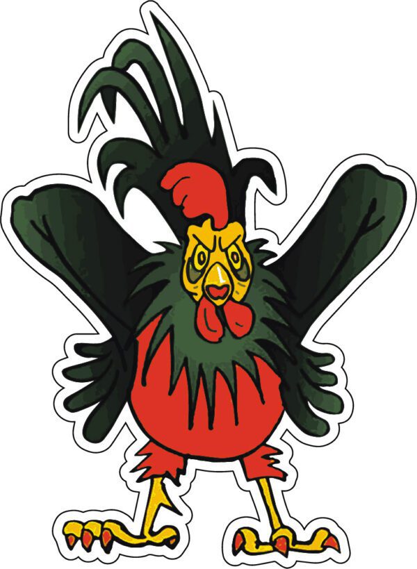 Funny-Cartoon-Angree-Rooster-Vinyl-Sticker