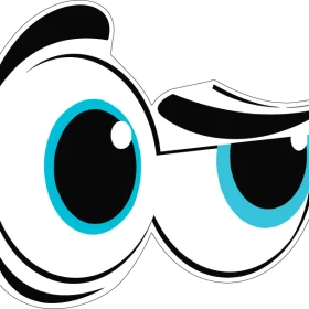 Funny Weird Cartoon Eyes vinyl sticker