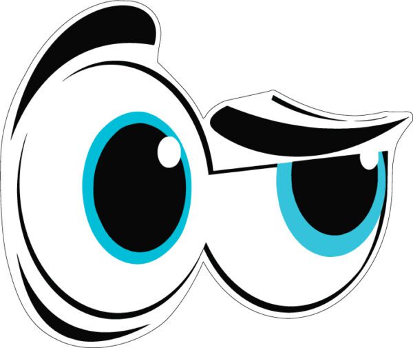 Funny Weird Cartoon Eyes vinyl sticker