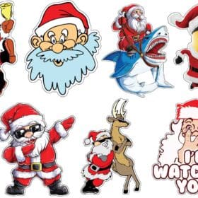 Funny Santa Claus Group 8pcs for the price of one