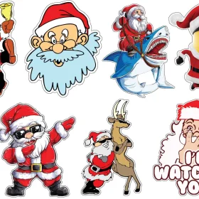 Funny Santa Claus Group 8pcs for the price of one