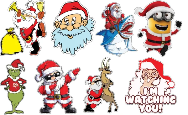 Funny Santa Claus Group 8pcs for the price of one