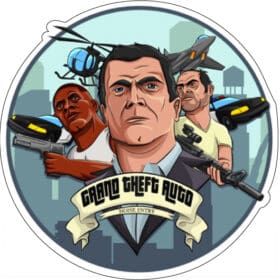 GTA 5 Grand Theft Auto Triple Threat Vinyl Sticker