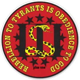 Gadsden Snake Three Percent Plus ONE Vinyl Sticker