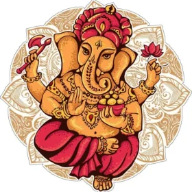 Lord Ganesh God of New Beginnings Wisdom And Luck Remover Of Obstacles Oṃ Shri Gaṇesaya Namaḥ Ganapati Vighneshvara Pillaiyar vinyl sticker