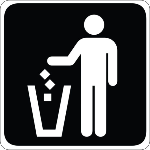 Garbage Don't Litter vinyl sticker