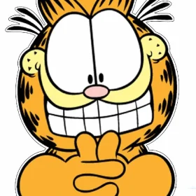 Garfield Smiling Cartoon vinyl sticker