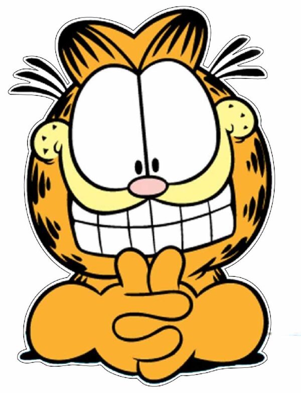 Garfield Smiling Cartoon vinyl sticker