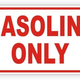 Gasoline Only Fuel Gas Door Label Automotive Warning Fuel Type Indicator High-Performance Vehicle Safety Engine Protection vinyl sticker / printed vinyl decal