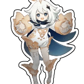 Genshin Paimon Impact Comic Online Game PlayStation Vinyl Sticker