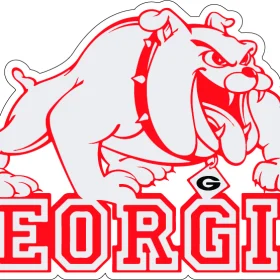 Georgia Bulldogs 5 vinyl sticker