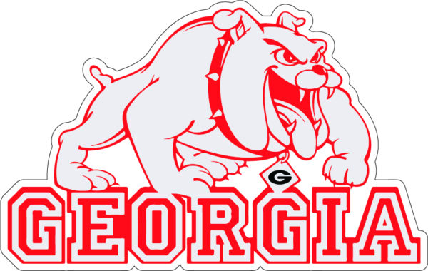 Georgia Bulldogs 5 vinyl sticker