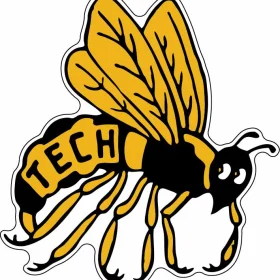 Georgia Tech Yellow 4 NCAA Logo vinyl sticker
