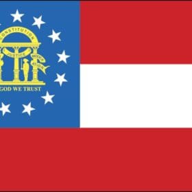 Georgia State Flag Wall Window Car Vinyl Sticker Decal