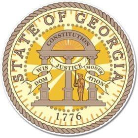 Georgia State Seal Wall Window Car Vinyl Sticker