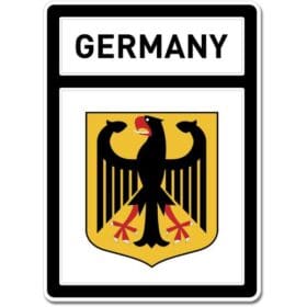 Germany Crest Coat of Arms Black Wall Window Car Sticker Decal
